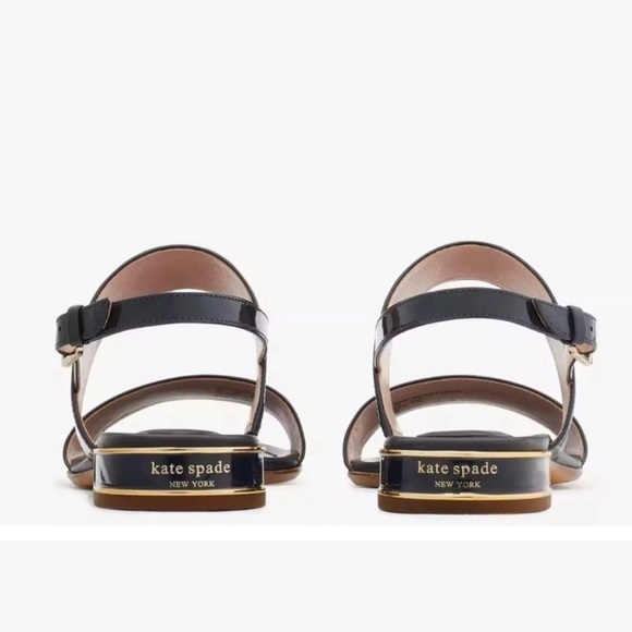 Kate Spade Merritt Sandals navy and gold - Picture 5 of 12